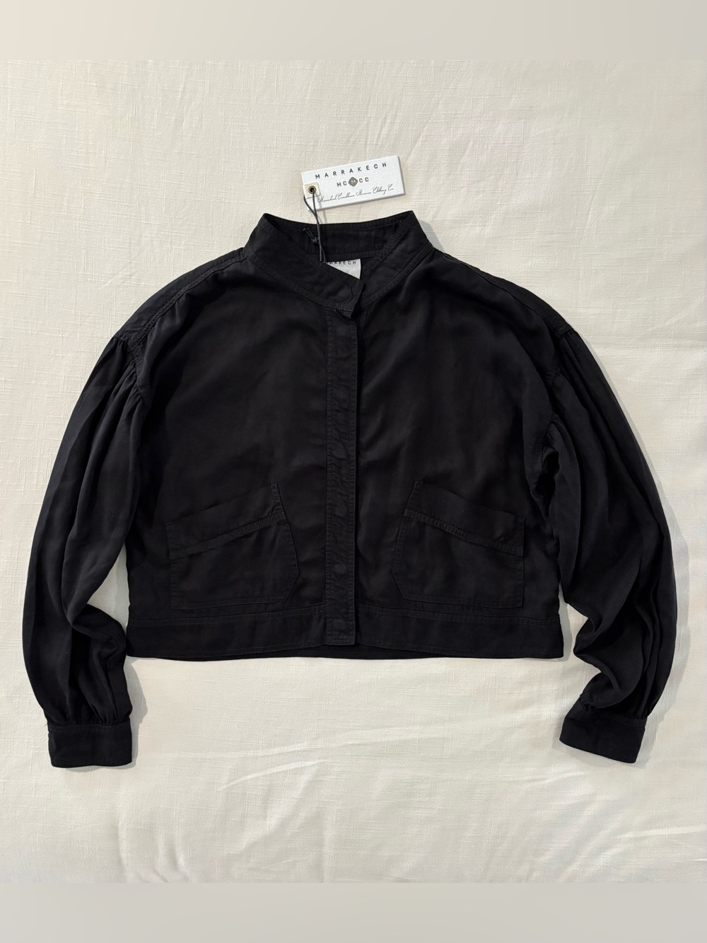 NWT Marrakech Lyocell Bomber Jacket, Black, Size M